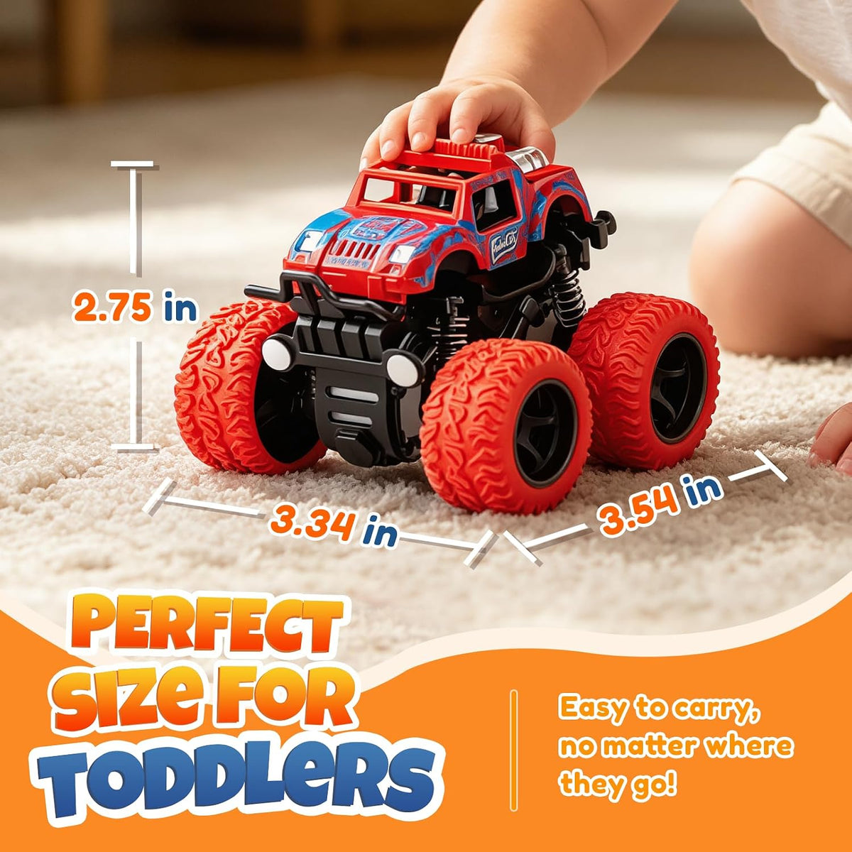 4 Pack Monster Trucks Toys for Boys 2 3 4 5 6 7 Year Old - image 4