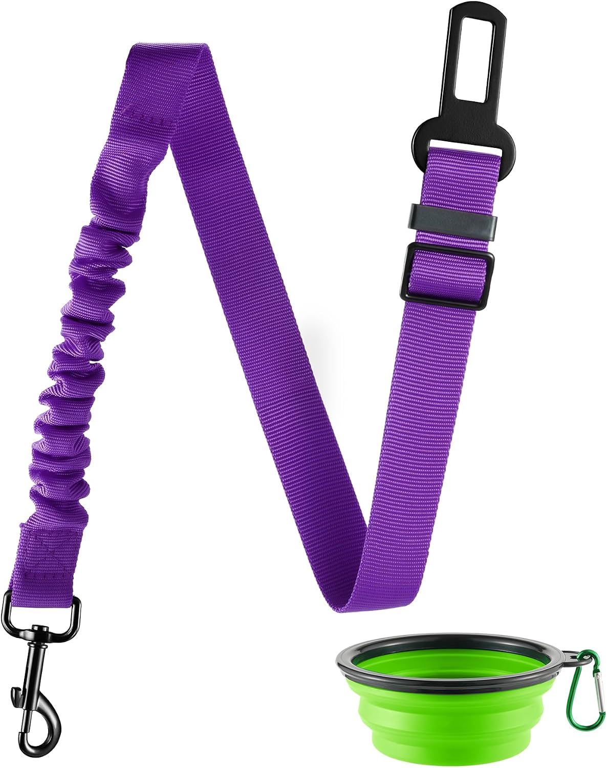 Dog Seat Belt for Car, Retractable Pet Safety Harness - Purple-1PCS