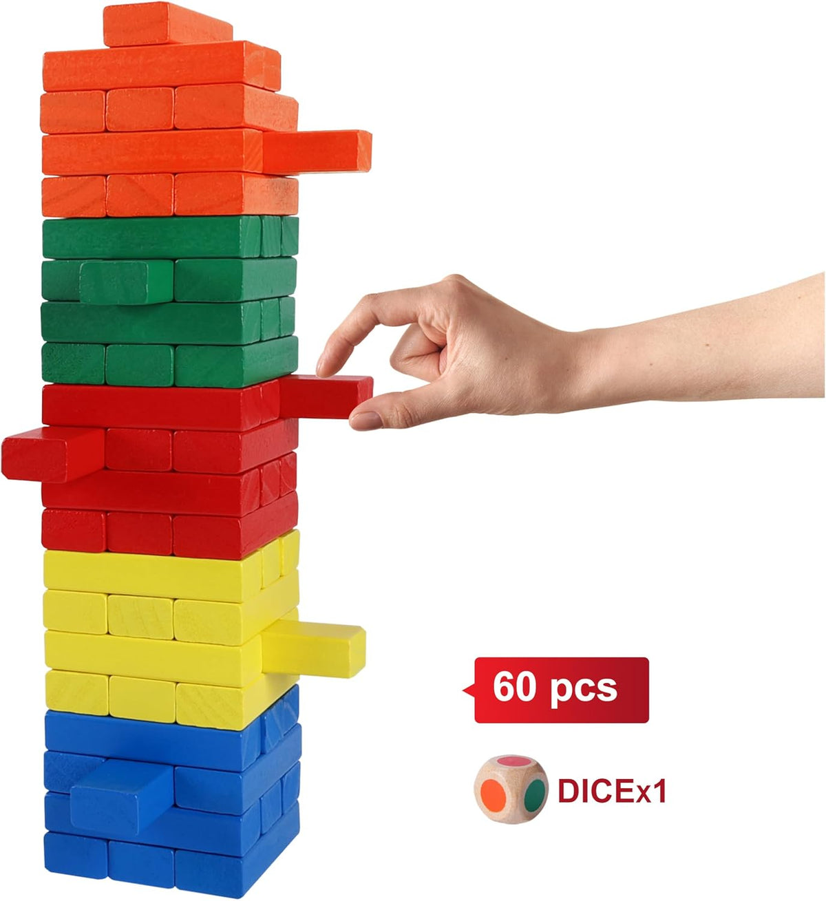 GOTHINK Tumble Tower Game for Kids and Adults - Colorful - Storage Box - image 4