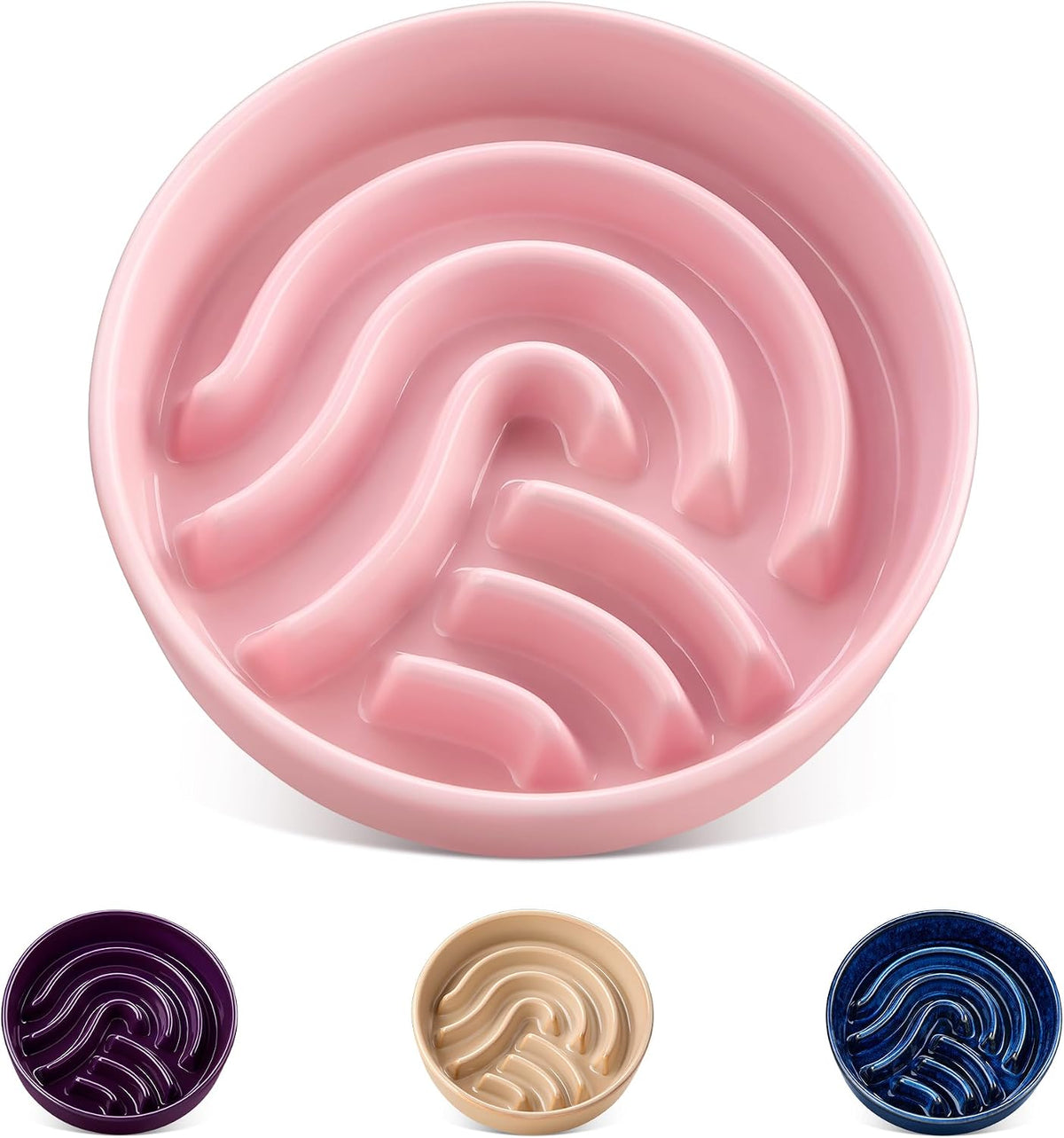 vancasso Slow Feeder Dog Bowl - Pink / 0.6 Cups