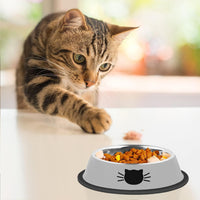 Serentive 2 Pcs Non-Slip Stainless Steel Small Cat Food Bowls - Silver / 13 oz - image 4