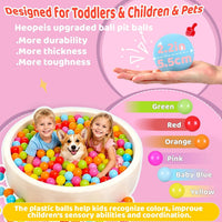 Ball Pit Balls for Toddlers, Crush Proof - 7 Bright Colors / 100 balls - image 2