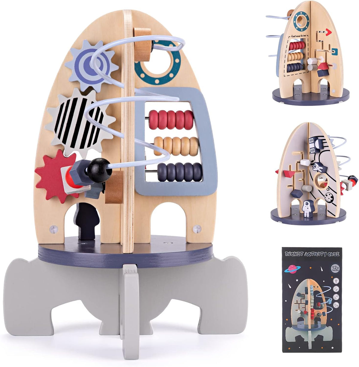 Wdmiya Space Wood Activity Cube Toy