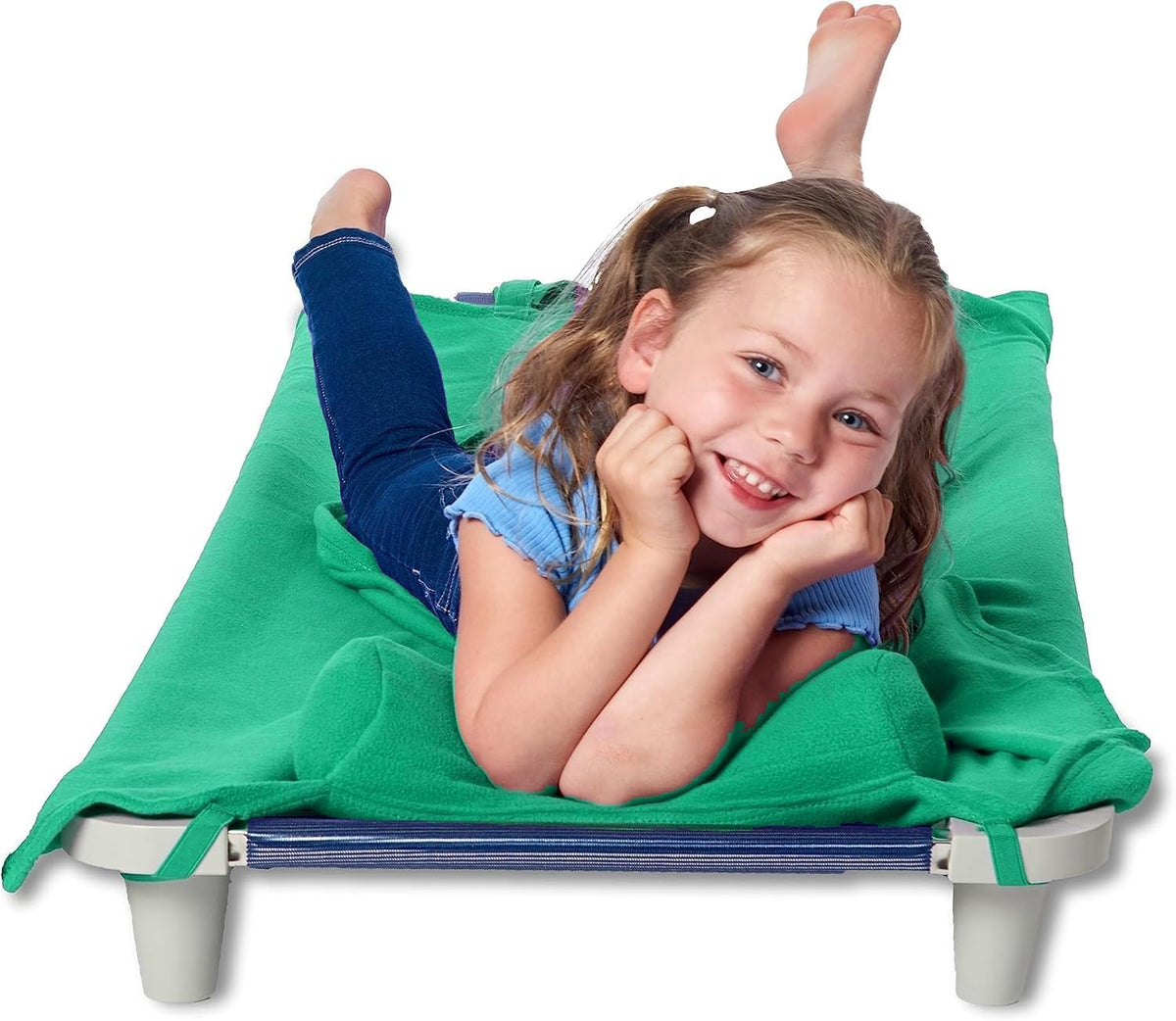 ROLLEE POLLEE Nap Sac Roll Up Napping Blanket with Attached Pillow - Green - image 4