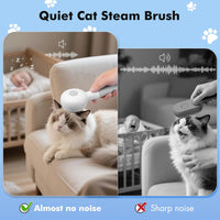 Cat Steam Brush 3 in 1 Pet Hair Grooming Brush with Steam and Release - White - image 2