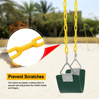 AGPTEK Swing Set,Swing Seat Replacement with 66 Inch Anti-Rust Chains – Fun for Kids & Family - Green - image 4