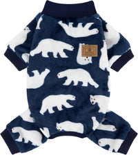 Cow Dog Sweater, Dog Winter Clothes for Small Medium Dogs Girl Boy Fleece Pet Pajamas for Winter - Polar Bear / X-Large(Chest:18.9-21.6")