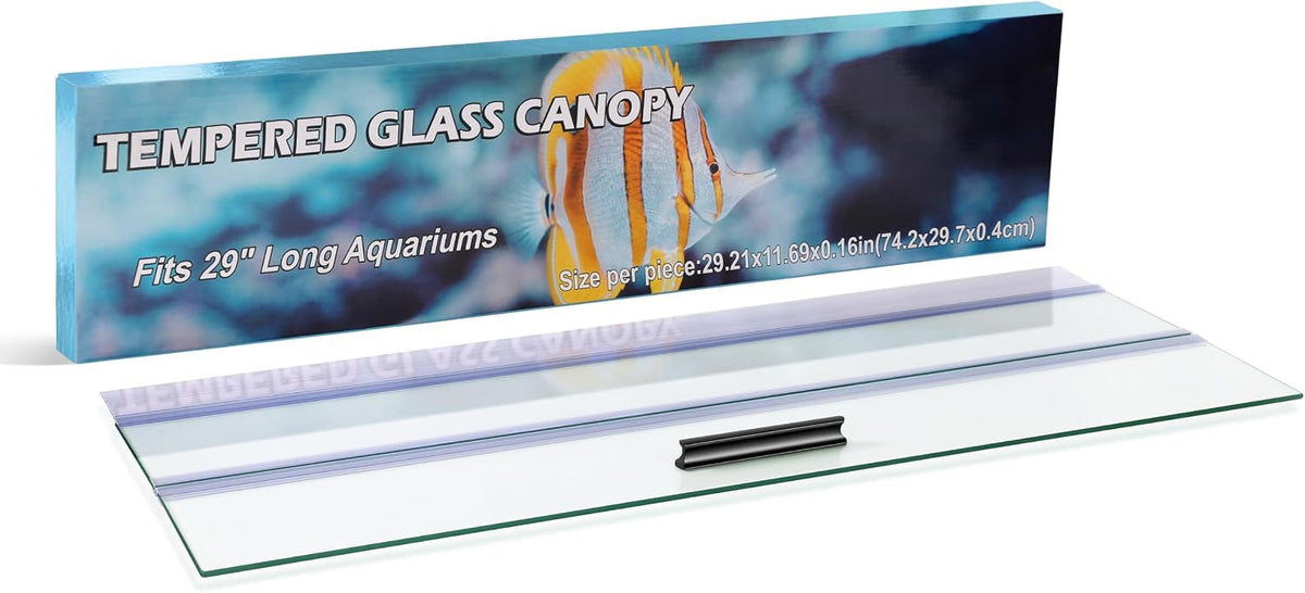 29.21x11.69 x0.16in Clear Tempered Glass Canopy – Essentials for Fish - 1PCS-29.21x11.69in