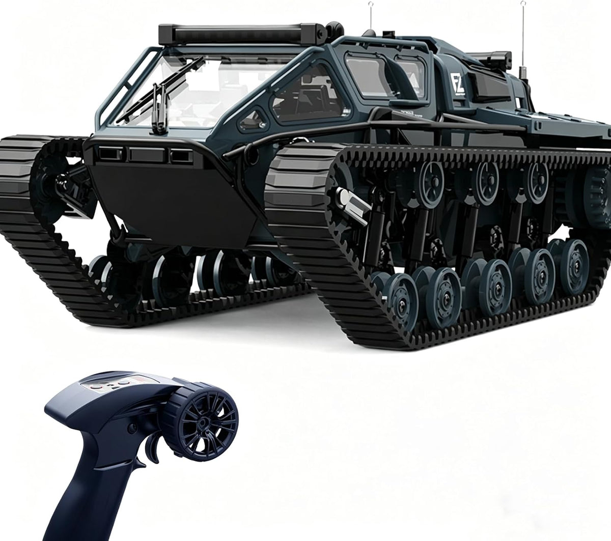XINGRUI 1:16 Scale Remote Control Car Military Crawler Off-Road RC - Dark Grey