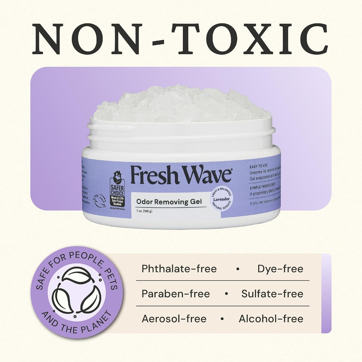 Fresh Wave Lemon Odor Removing Gel - Lavender / 7 Fl Oz (Pack of 3) - image 3