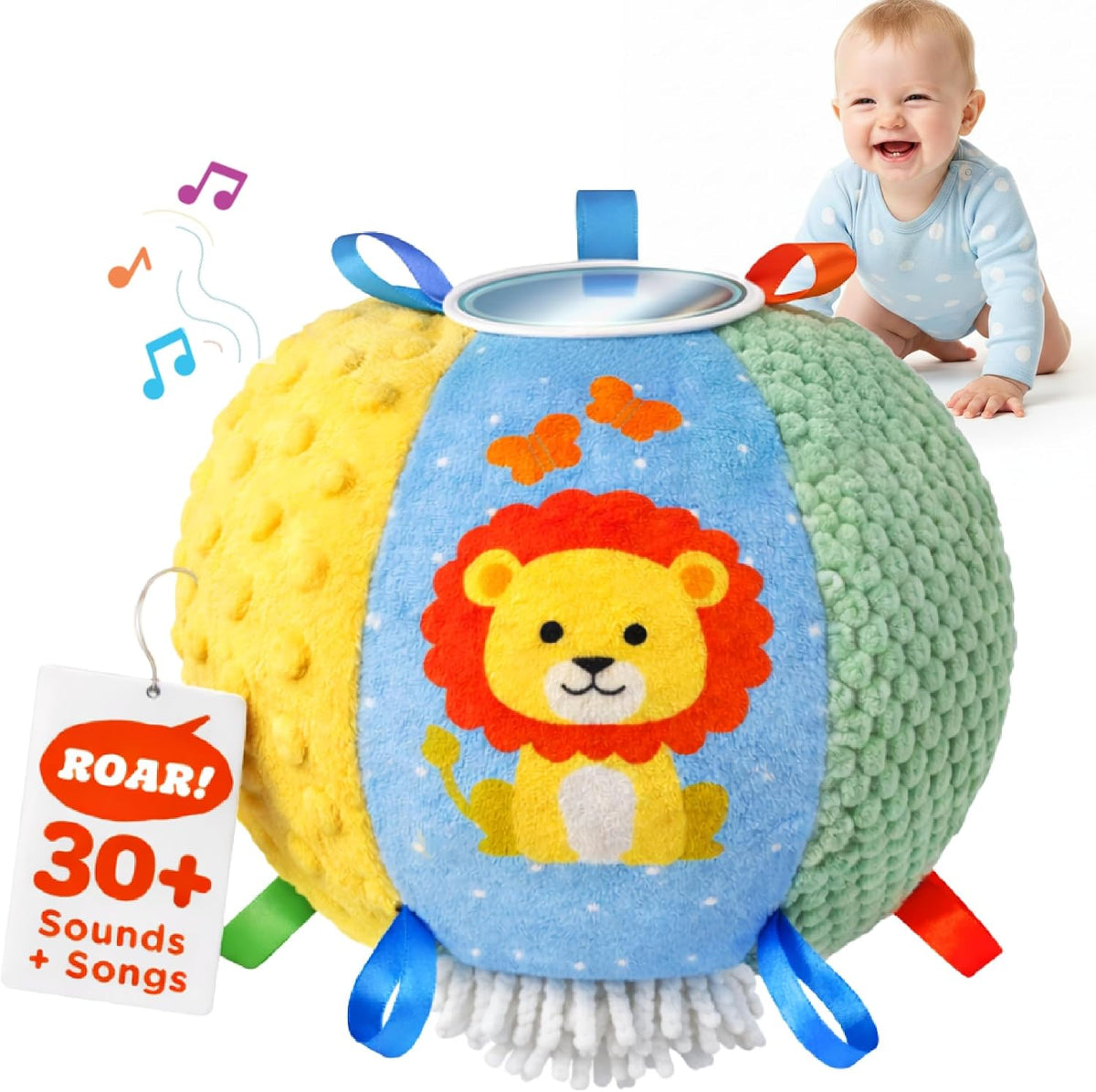 Move2Play, Interactive Baby Ball with 30+ Sounds & Songs - Sensory Ball