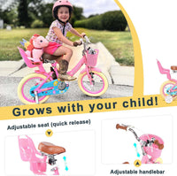 Glerc Maggie Girls Bike, 12-20 Inch Kids Bike for 2-13 Years Old Children, Princess Style Kids - Pink / 16 Inch - image 4
