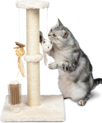 Catify Spin n' Scratch Cat Scratch Pad Refill, Round - Beige Scratching Post - H: 25"