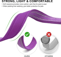 Reflective Dog Collar, Neoprene Padded Small Dog Collar, S - X-Small (Pack of 1) / Dark Purple - image 3