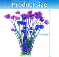 AQUANEAT Artificial Fish Tank Plants - Purple - image 4