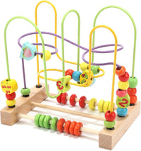 Wondertoys Bead Maze Toy for Kids Wooden Colorful Abacus Roller