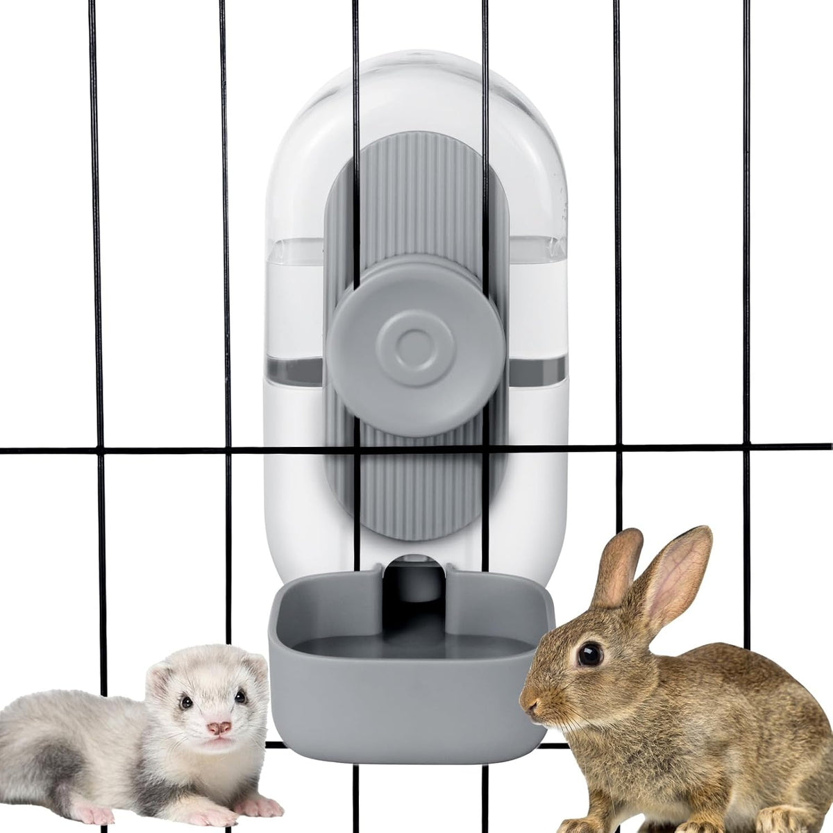 Lemtrflo 28oz Rabbit Water Bottle Dispenser - Gray