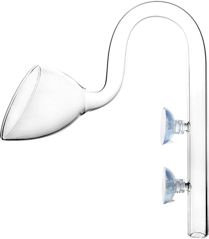 Glass Lily Pipe Outflow for Aquarium Planted Tank (17mm for 16/22mm (5/8" ID) tubing)