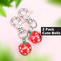Cat Bell 2 Pack, Pet Collar Bells for Cats and Dogs - Strawberry / Small - image 4