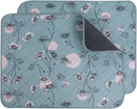 IEUUMLER Washable Pee Pads for Dogs - Green Daisy / 34"X36"-2pcs