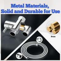 Dog Shower Attachment Metal - Silver / 1/2" Indoor Shower Diverter - image 4