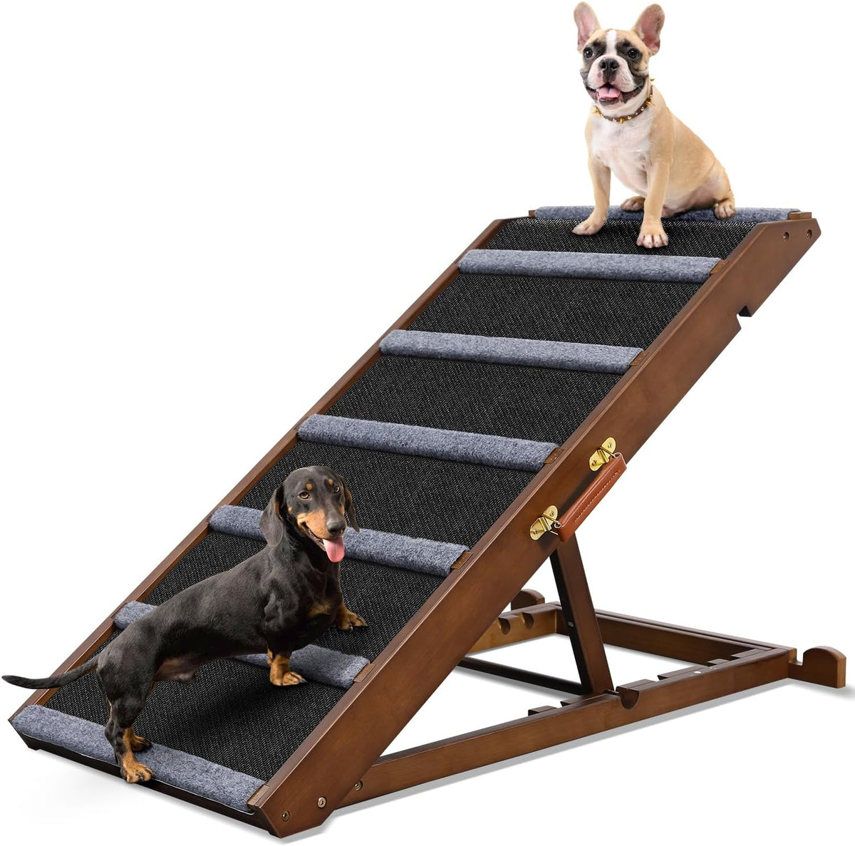 Dog Ramp for Bed, Extra Wide 17’’ - Black / Large