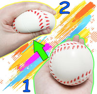 Whkvnng baseball stress balls, 30 foam squeeze balls with a baseball design - view 3