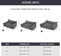 Bedsure Cute Dog Couch for Pets - Fluffy Dog Sofa with Premium Soft Corduroy Fleece, Small Dogs Couch Bed with Washable Cover, Supportive Pet Sofa Bed for Medium Large Dogs, 36inch, Warm Grey