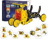 Solar Robot Building Kit, 12-in-1 STEM Robotic Toys for Kids Age 8-12 – Fun for Kids & Family - Yellow