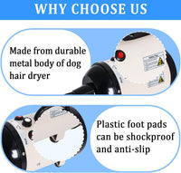 Dog Dryer for Large Dogs 5.2HP 3800W High Velocity Pet Hair Dryers – Essentials for Dogs - Beige - image 2