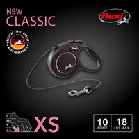 FLEXI Classic Cord Retractable Dog Leash - Black / Extra Small - 10 ft (Cord) - image 2