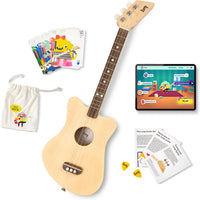 Loog Mini Acoustic kids Guitar for Beginners 3-strings Ages 3+ - Natural