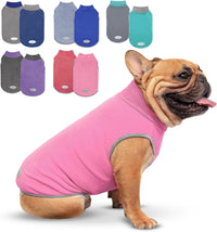 2 Pack Fleece Dog Sweater Pullover Lightweight Reflective Jacket – Essentials for Dogs - Pink & Fuschia / Small