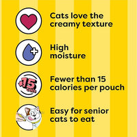 Temptations Creamy Puree Squeezable Lickable Wet Cat Treats with Salmon, 0.42 oz. Tubes, 4 Count, Pack of 11 (44 Total)