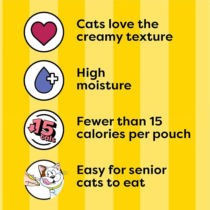 Temptations Creamy Puree Squeezable Lickable Wet Cat Treat with Chicken, Salmon, and Tuna Variety Pack, 0.42 oz. Tubes, 24 Count, Pack of 3 (72 Total)