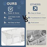 Dog Playpen with Door, DIY Shape Combination Puppy Pen,25.5" H 10-Panel Dog Fence,Non-Slip & Secure Pet Gate, Easy to Assemble