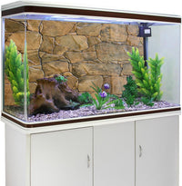 Stone Aquarium Backdrop Rock Wall Fish Tank Background 72x24 - 72x24in/180x60cm - image 3
