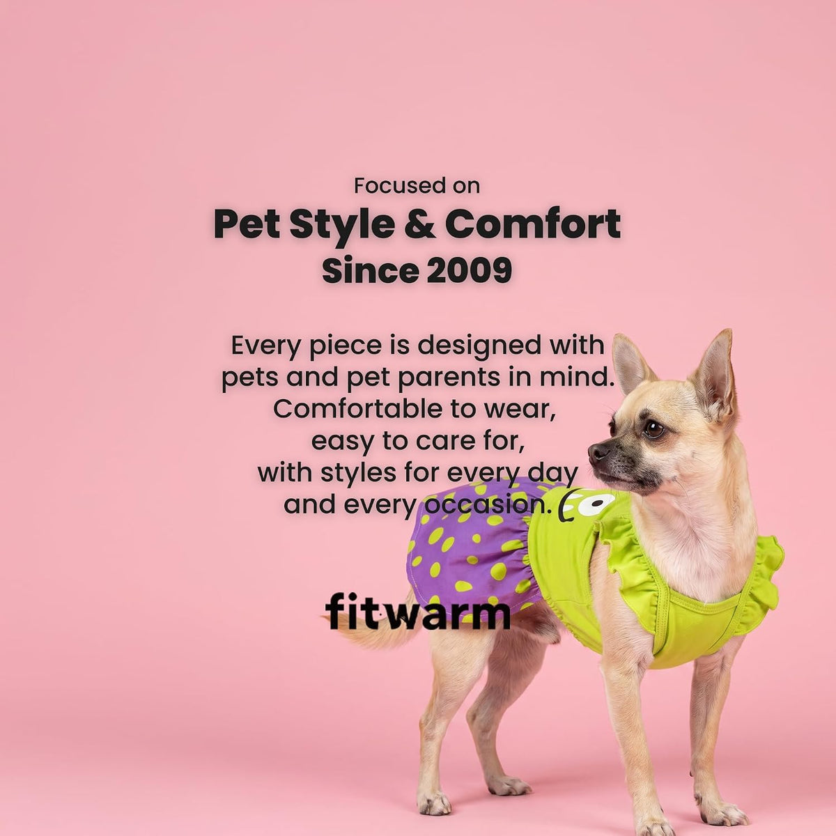 Fitwarm Halloween Pumpkin Dog Dress - Small / Monster - image 2