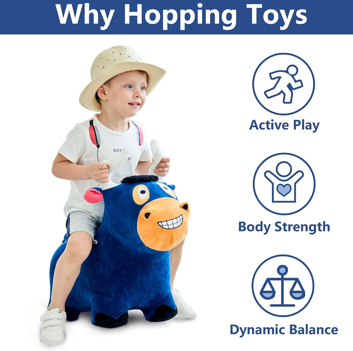 Bouncy Pals Bull Hopping Horse - Bull - image 2