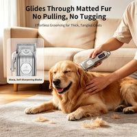 Dog Cordless Grooming Kit Low Noise for Heavy Thick Hair&Coats – Essentials for Dogs - Silver - image 2