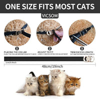 4 Pack Flea and Tick Collar for Cats, 32 Months Treatment Prevention, Waterproof Adjustable Kitten Collar, Black Grey