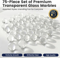 SallyFashion 75 PCS Glass Marbles Bulk - 75pcs - image 2