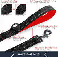 Plutus Pet Double Handle Dog Leash, for Medium Large Dogs - 6 FT / Black - image 4