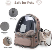 Cat Backpack Carrier for Cats and Small Dogs - Brown / Large - image 4