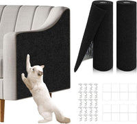2 Pcs Self-Adhesive Cat Scratch Mat - Black