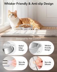 Elevated cat Bowl 2PC, 6.3" Wide Raised Cat Bowl – Essentials for Cats - 4PC - image 3