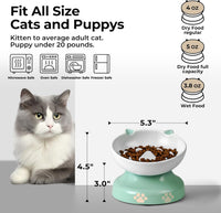 Y YHY Ceramic Cat Slow Feeder - Green / 6 inches - image 2