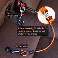 VIVAGLORY Dog Seatbelt Tuffbelt Dog Car Harness, XS - 22 Inch / Orange - image 2