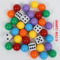 30 Wahoo Board Game Replacement Marbles 5 Each of 6 Colors - 0.71 inches - image 2