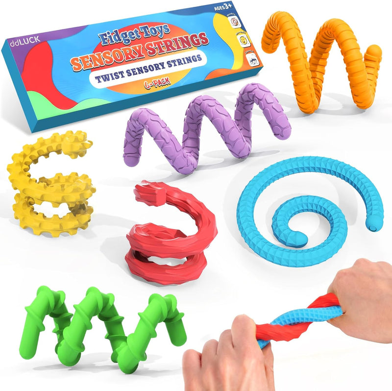 Fidget Toys for Kids 3+, Textured Silicone Sensory Sticks